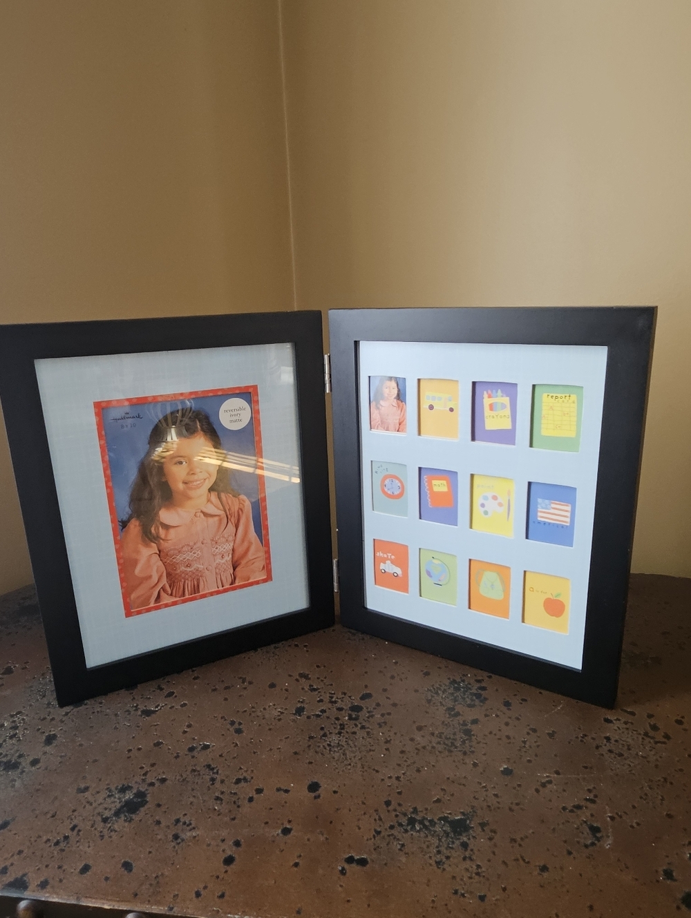 Hallmark Black Double Hinged Picture Frame To Display School Picturee